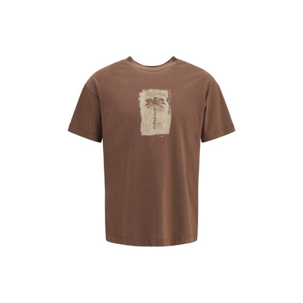 Palm Angels Brown Cotton Men's T-Shirt
